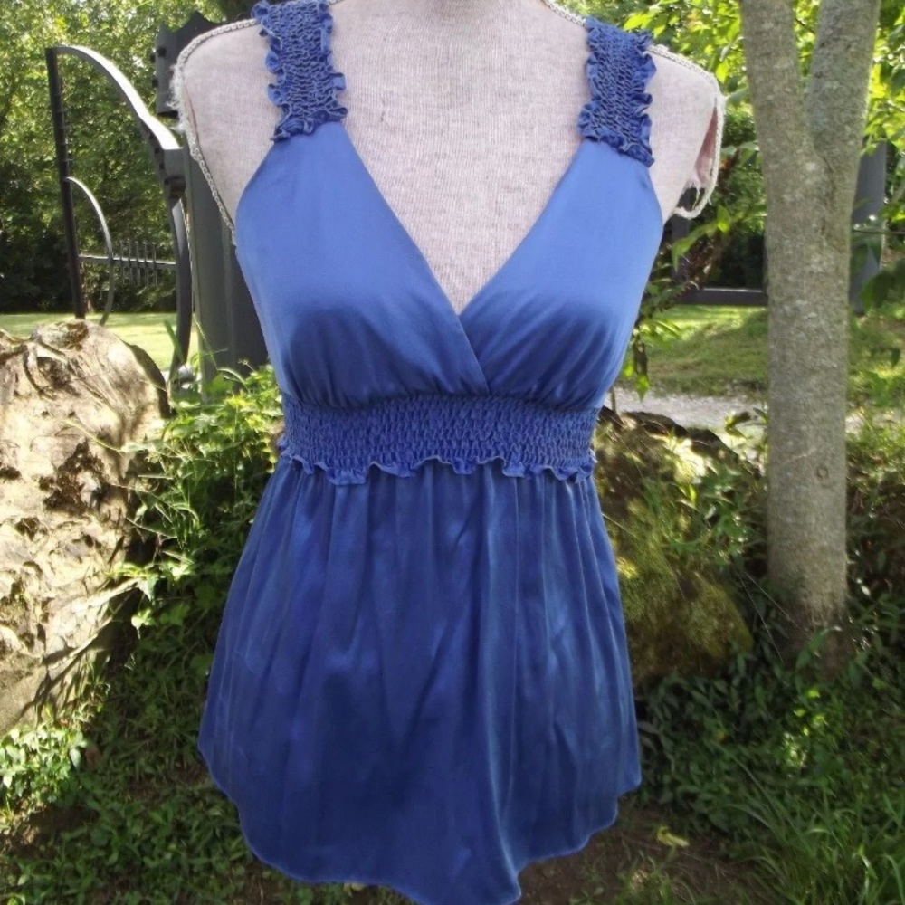 BCBG MAXAZRIA EMPIRE BLOUSE TOP HOT PINK SIZE M